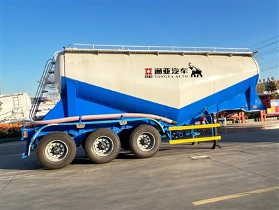 Single Tire 3 Axle Bulk Sement Tanker Puoliperävaunu